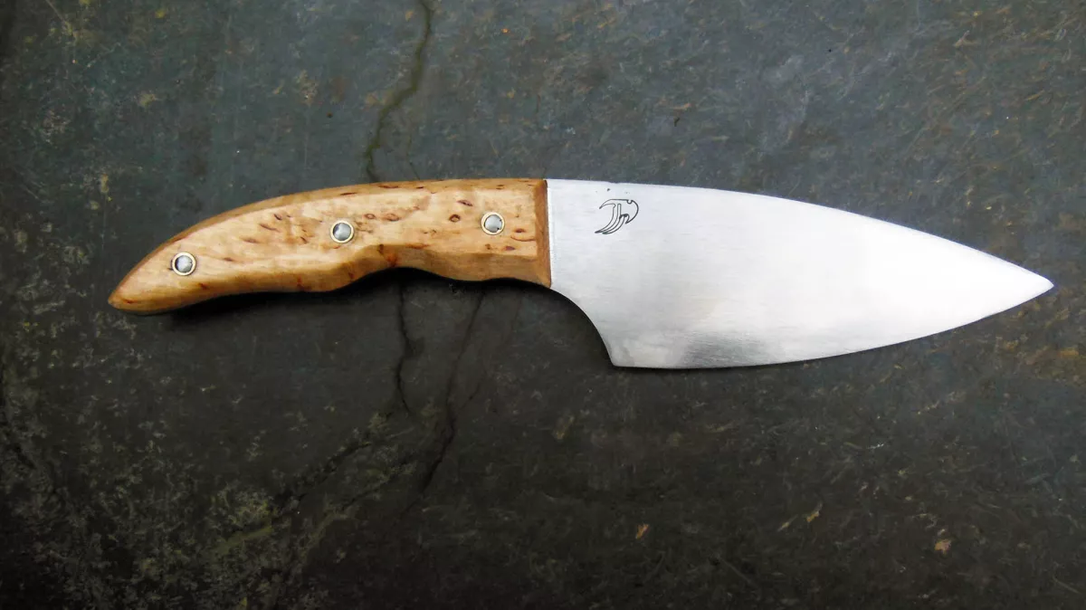 Image de présentation du la création L'OGIVE - Couteau de cuisine en BOULEAU
