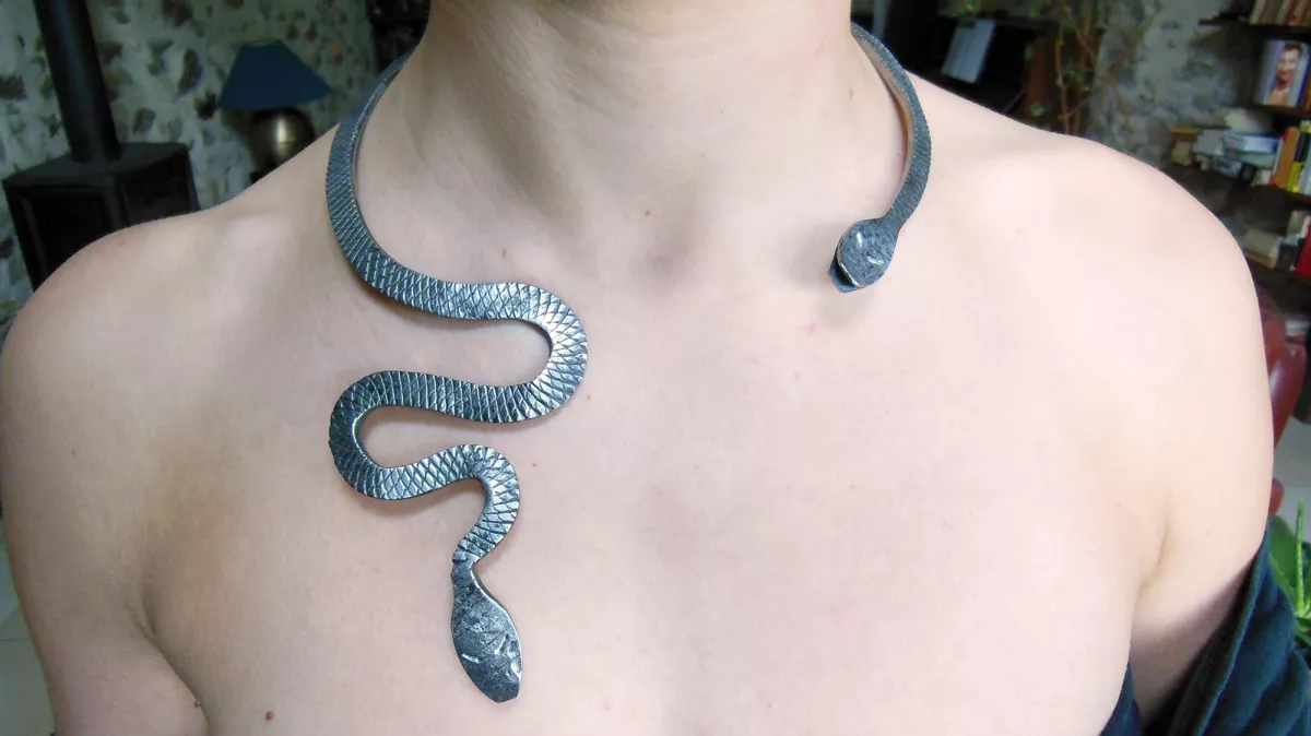 Image de présentation du la création Bijou forgé - Collier "Double Serpent"